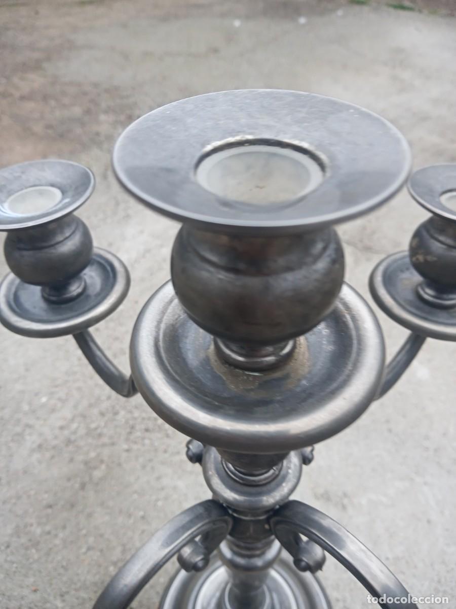 Antig&uuml;edades: BONITO CANDELAMBRO ANTIGUO DE ESTA&Ntilde;O - Foto 6