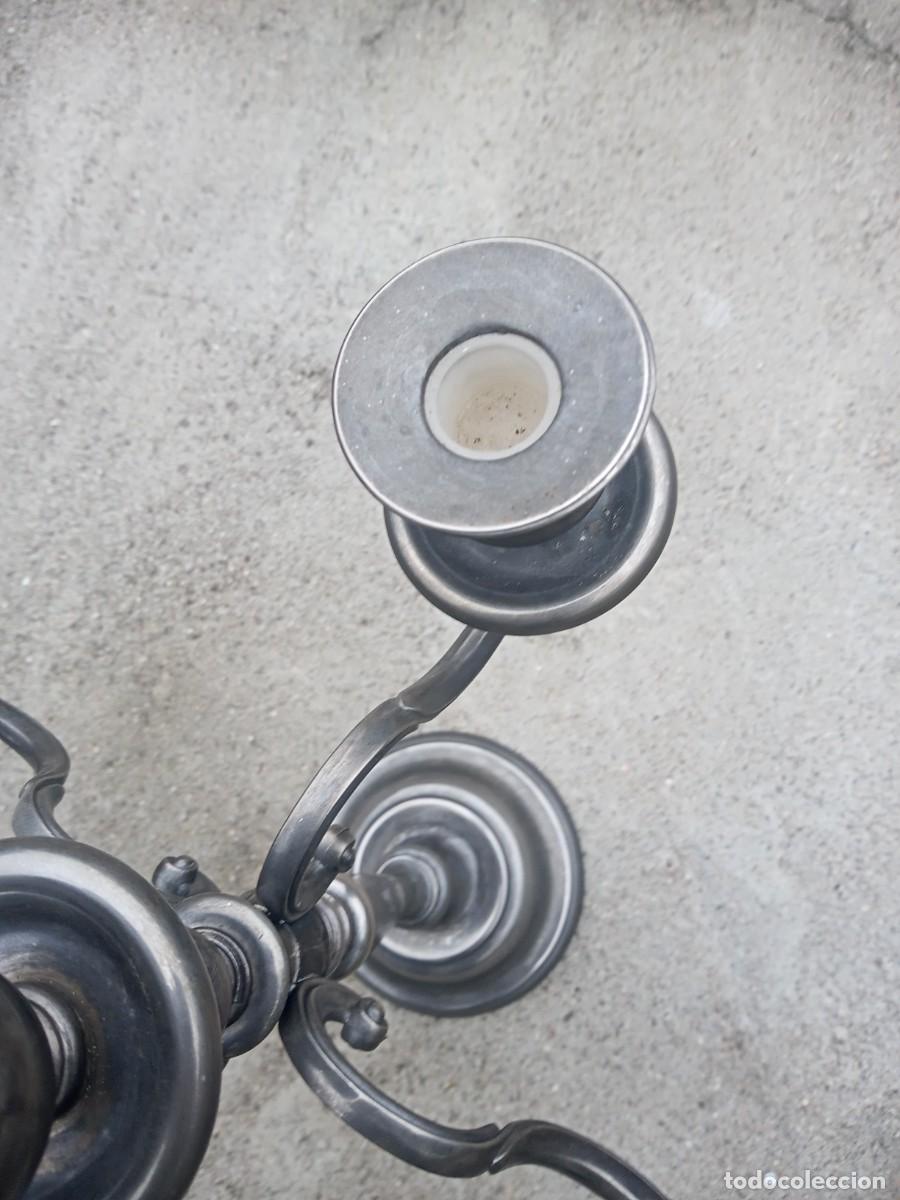 Antig&uuml;edades: BONITO CANDELAMBRO ANTIGUO DE ESTA&Ntilde;O - Foto 7