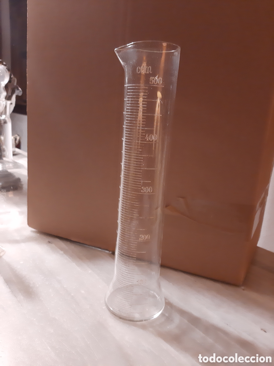 antigua probeta vaso medidor farmacia cristal - Compra venta en  todocoleccion