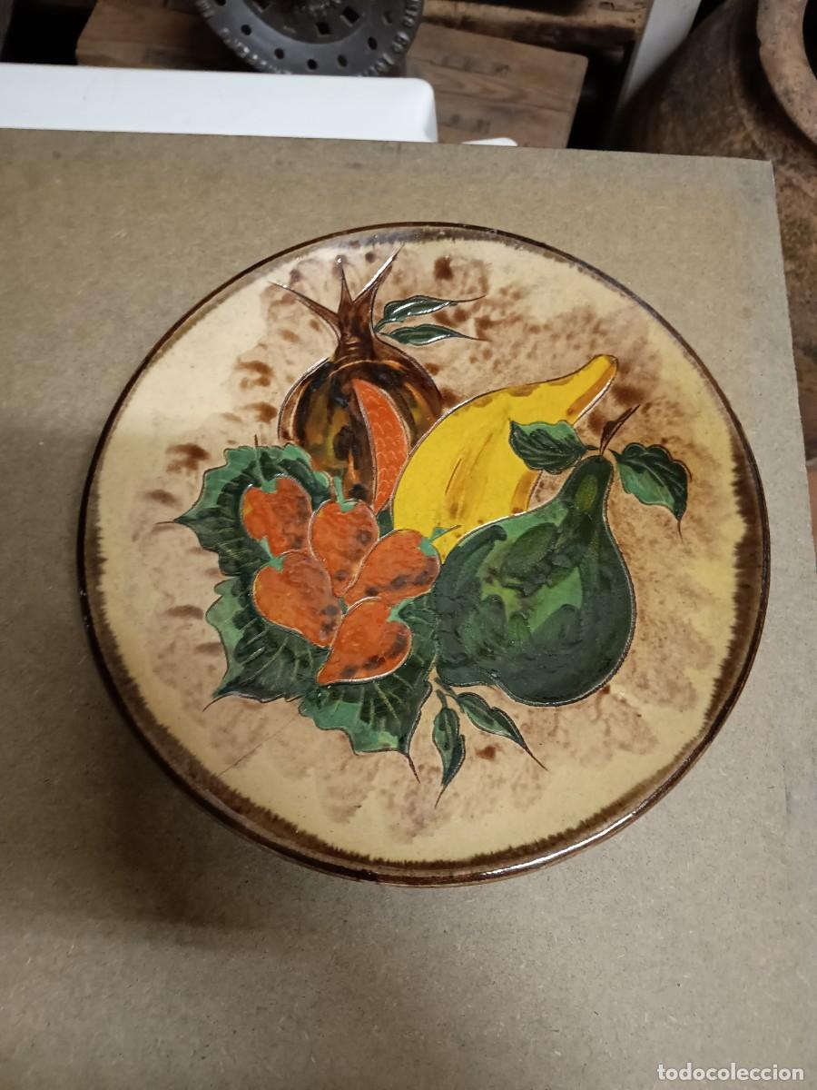 Antig&uuml;edades: Frutero plato de barro - Foto 2