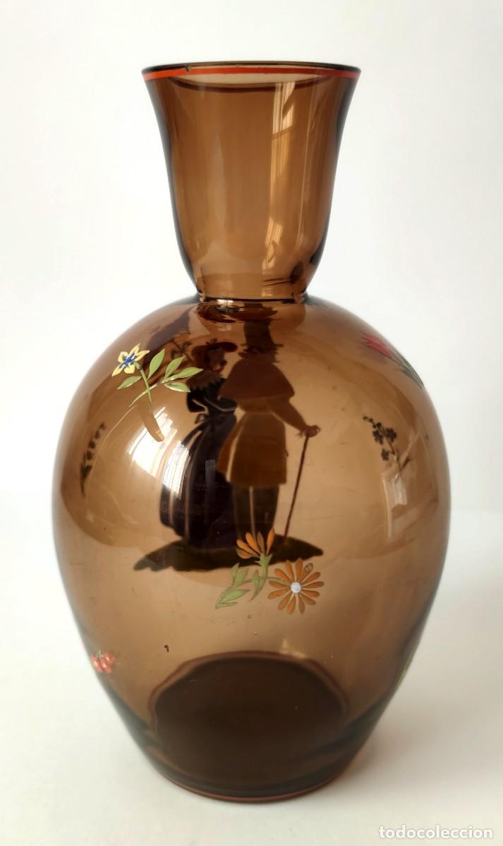 Antig&uuml;edades: BOTELLA DE VIDRIO ESMALTADA - Foto 3