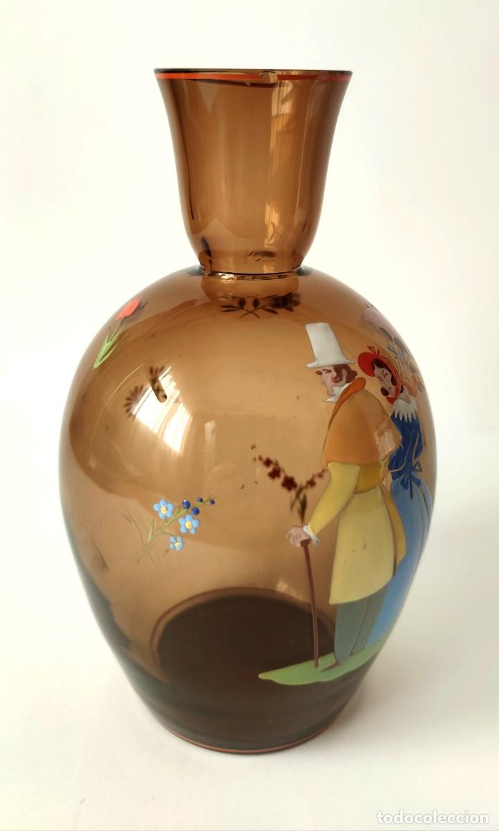 Antig&uuml;edades: BOTELLA DE VIDRIO ESMALTADA - Foto 4
