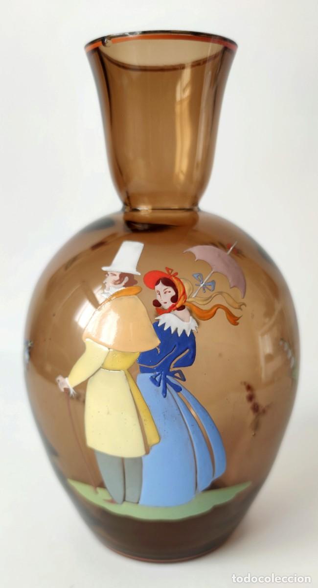 Antig&uuml;edades: BOTELLA DE VIDRIO ESMALTADA - Foto 5