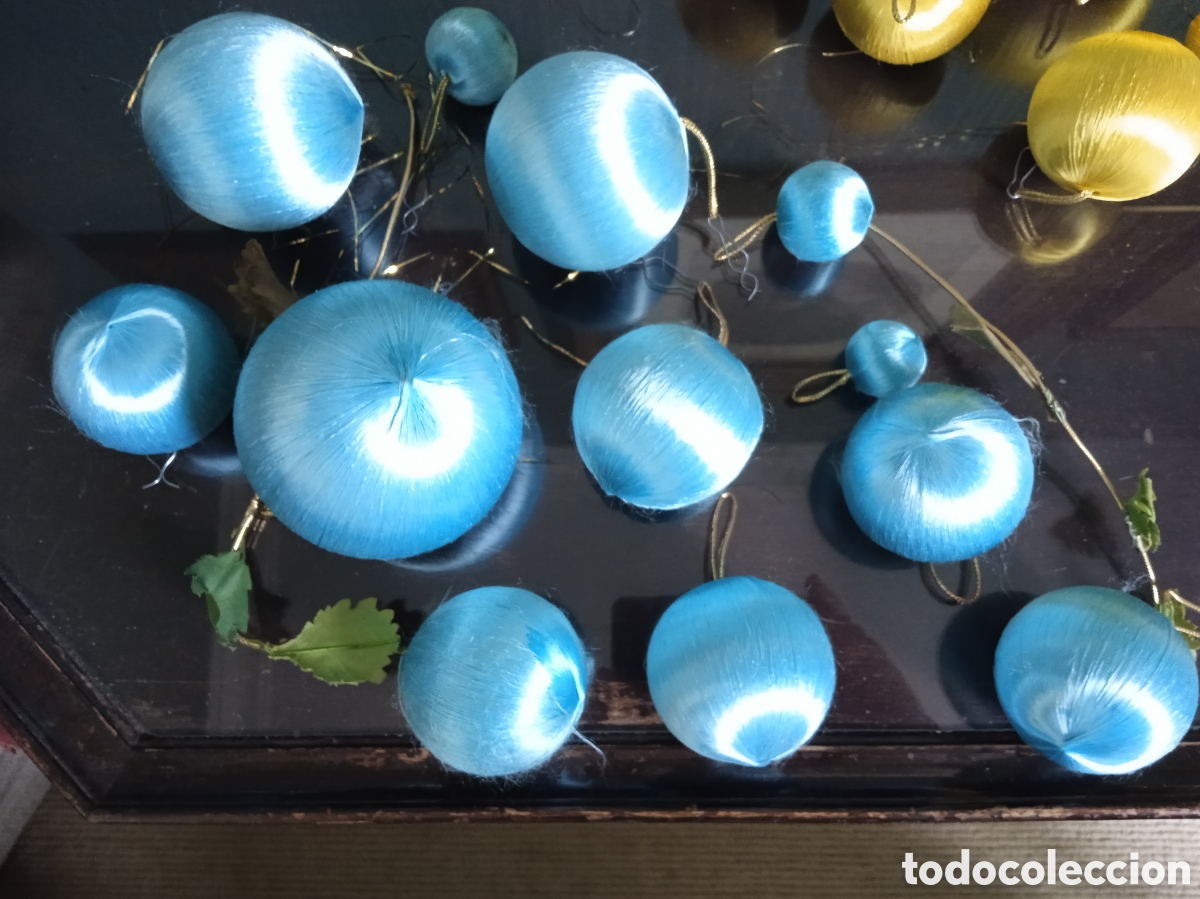 Antig&uuml;edades: Bolas de navidad hilo de seda - Foto 2