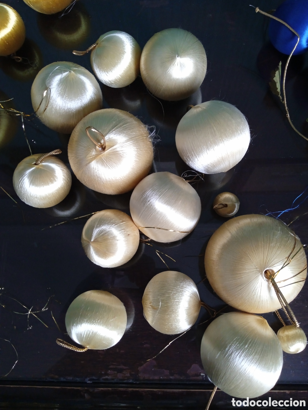 Antig&uuml;edades: Bolas de navidad hilo de seda - Foto 4