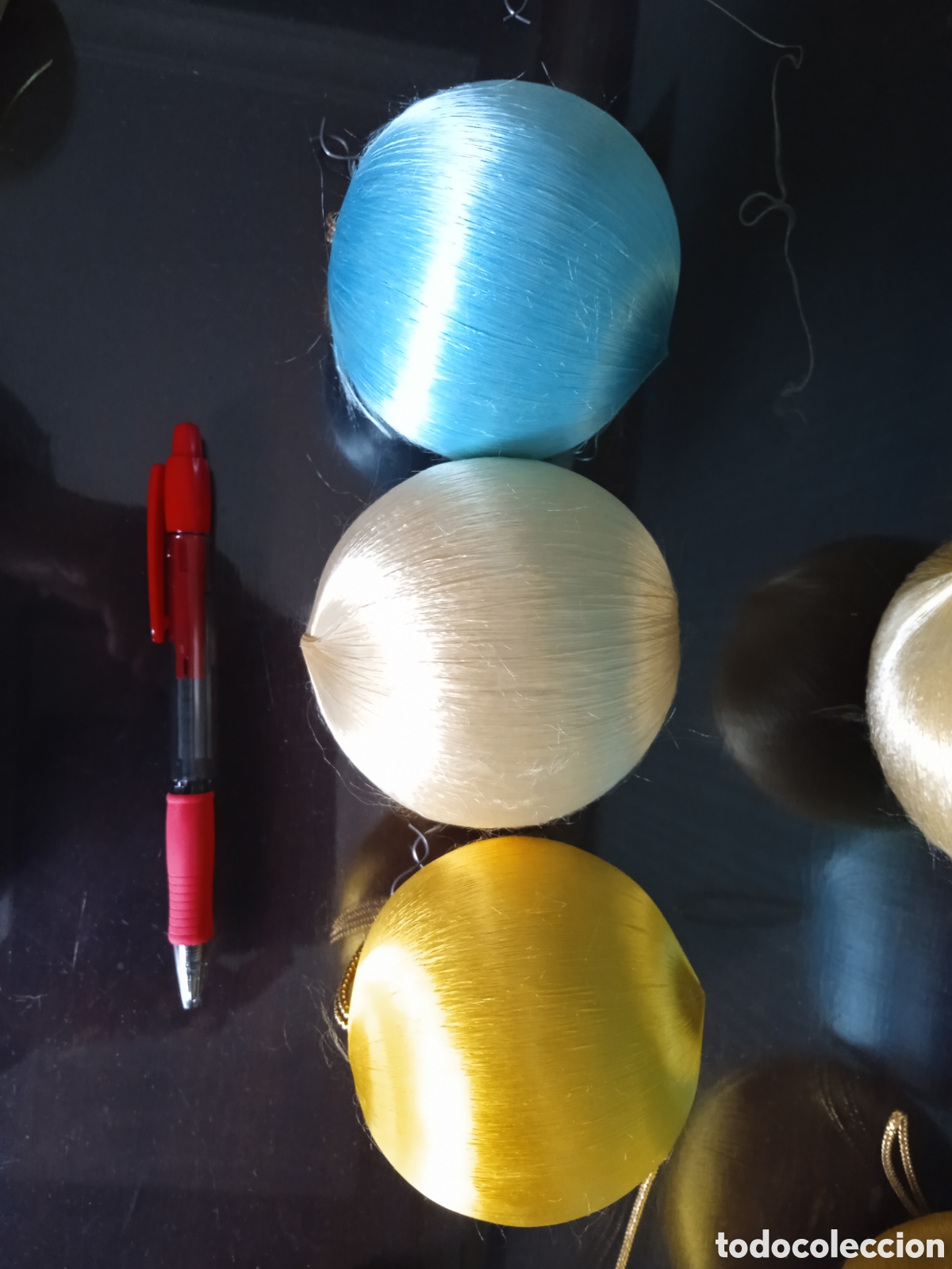 Antig&uuml;edades: Bolas de navidad hilo de seda - Foto 7