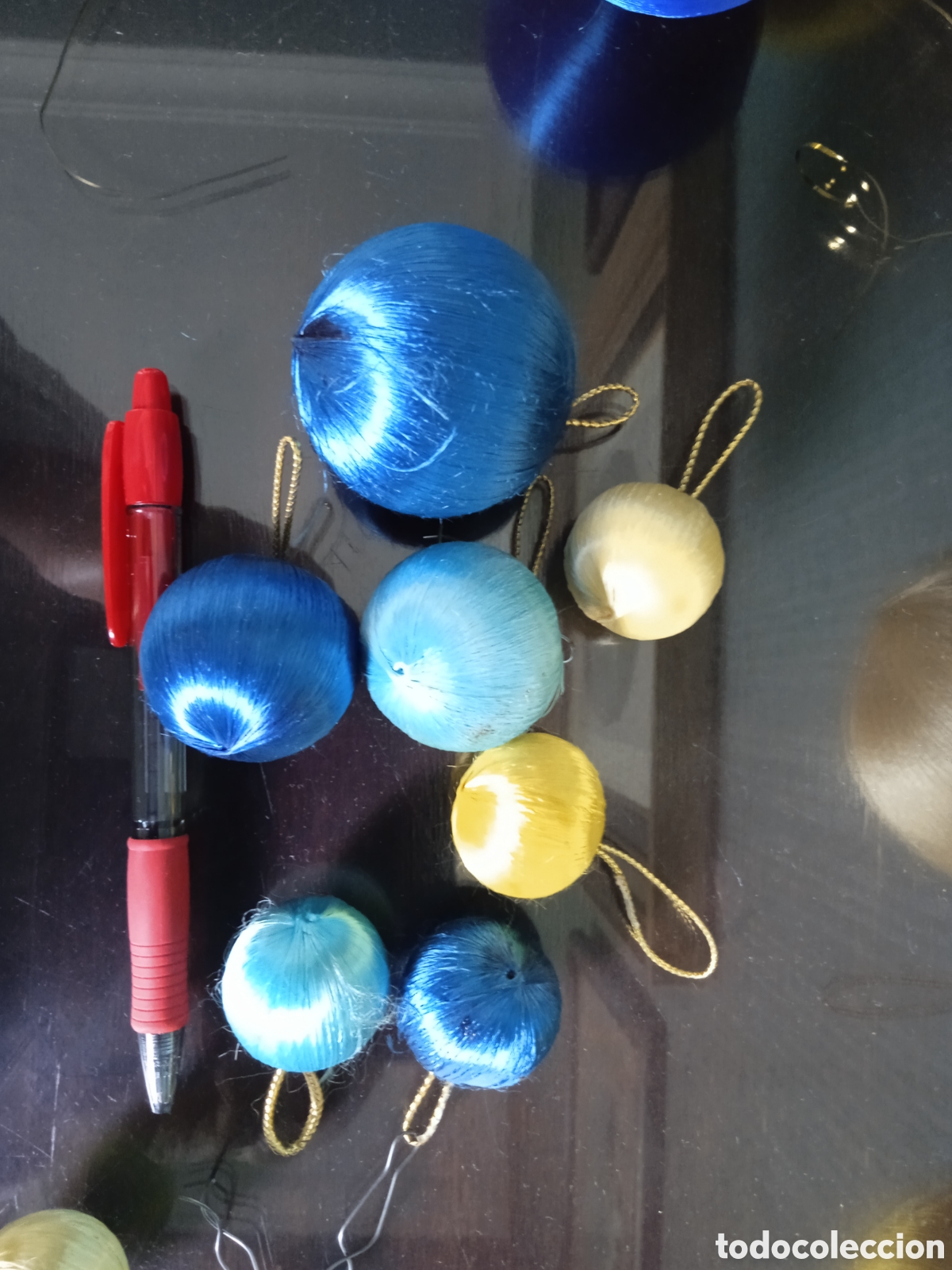 Antig&uuml;edades: Bolas de navidad hilo de seda - Foto 9