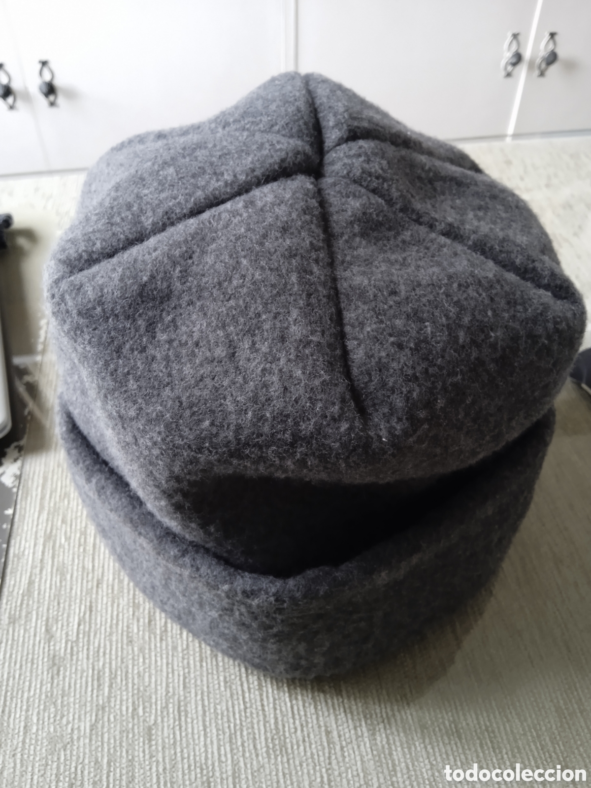 Antig&uuml;edades: Gorro gris vintage nuevo - Foto 3