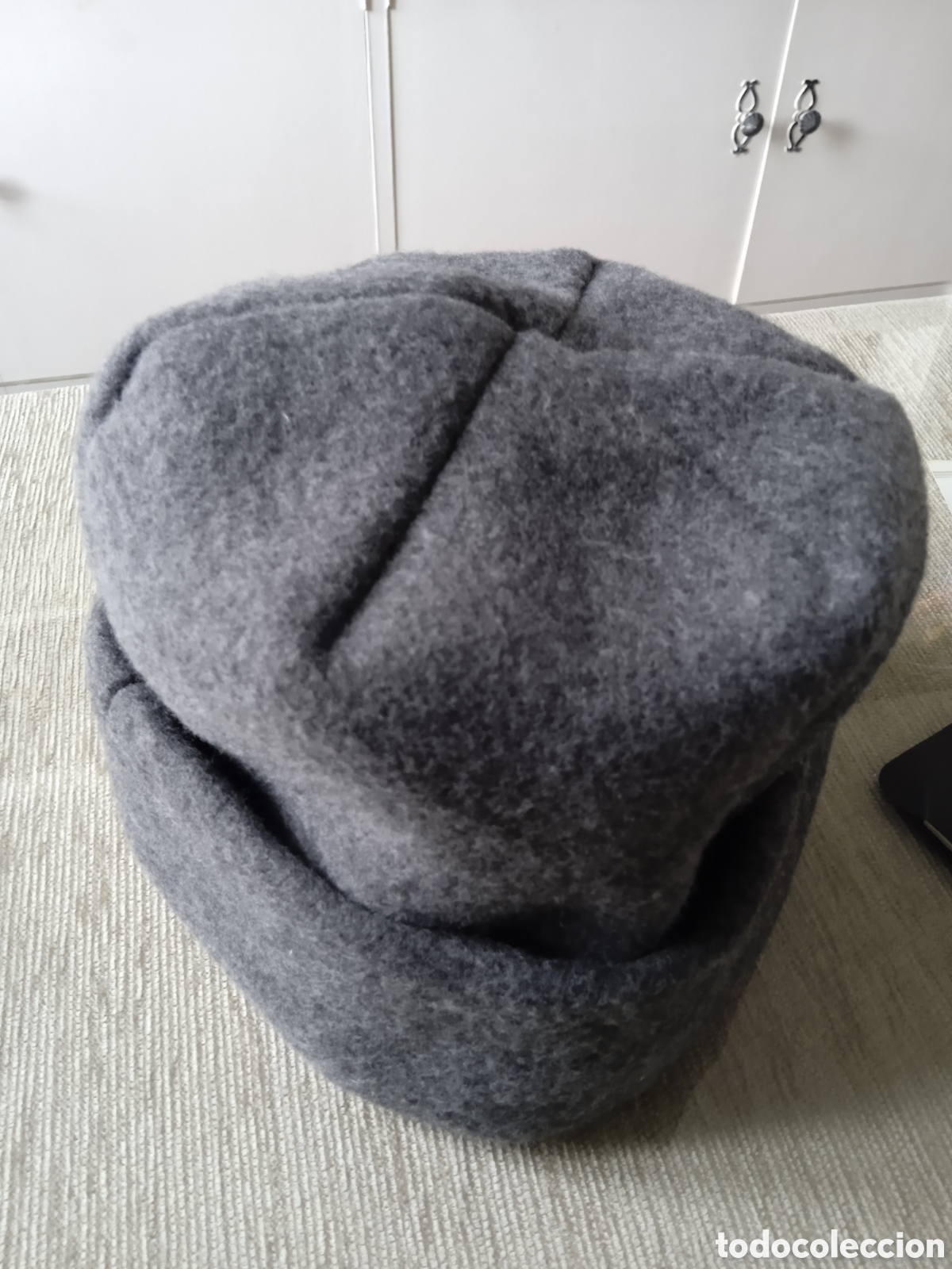 Antig&uuml;edades: Gorro gris vintage nuevo - Foto 4