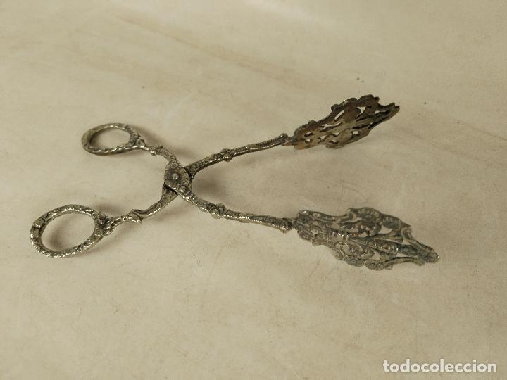 Antig&uuml;edades: tijeras de servir plateadas - Foto 7