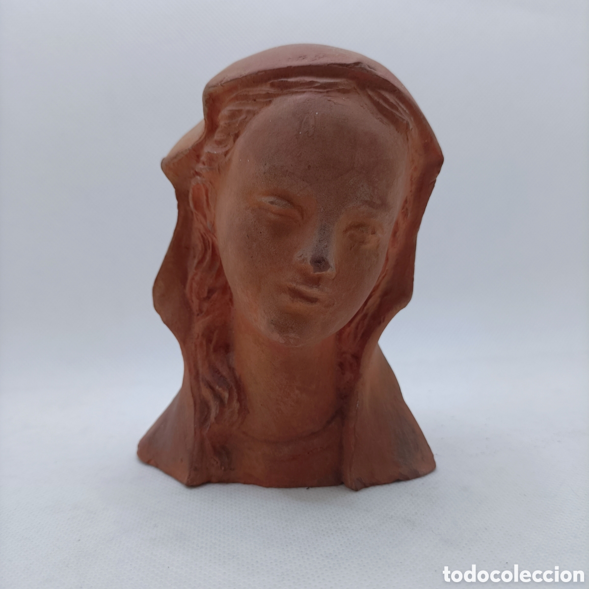 Antiquit&eacute;s: Busto de la Virgen en terracota