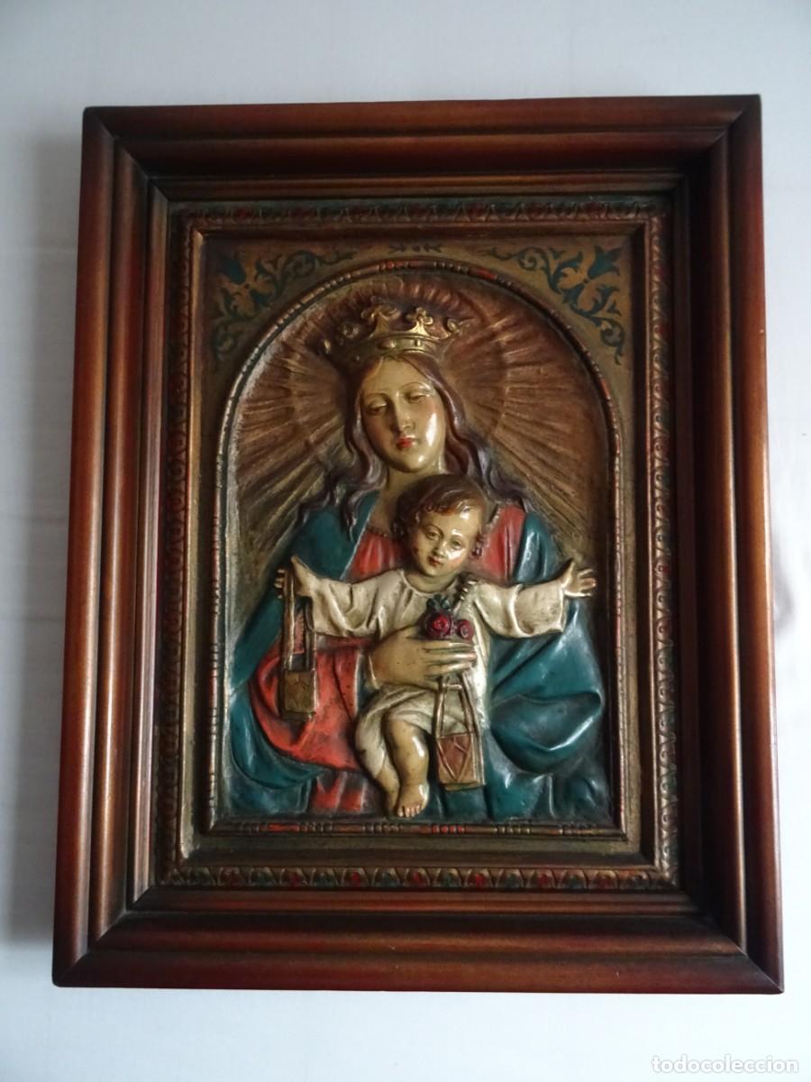 Antig&uuml;edades: Retablo antiguo de la vigen del Carmen - Foto 1