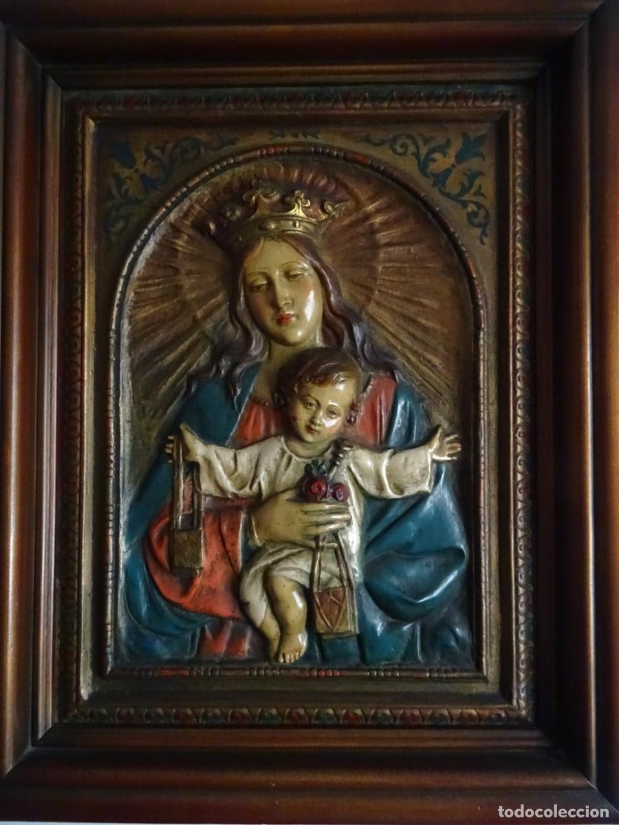 Antig&uuml;edades: Retablo antiguo de la vigen del Carmen - Foto 2