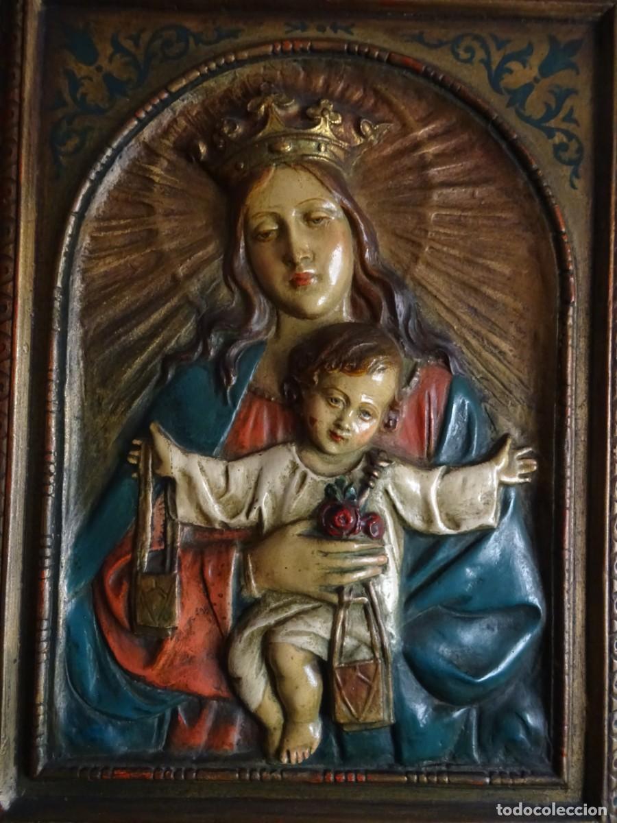 Antig&uuml;edades: Retablo antiguo de la vigen del Carmen - Foto 3