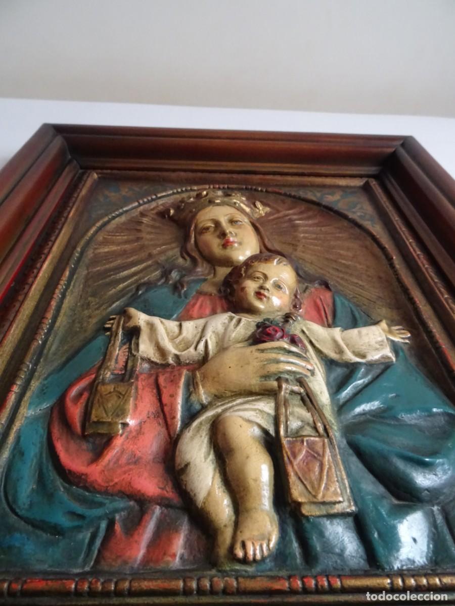 Antig&uuml;edades: Retablo antiguo de la vigen del Carmen - Foto 4