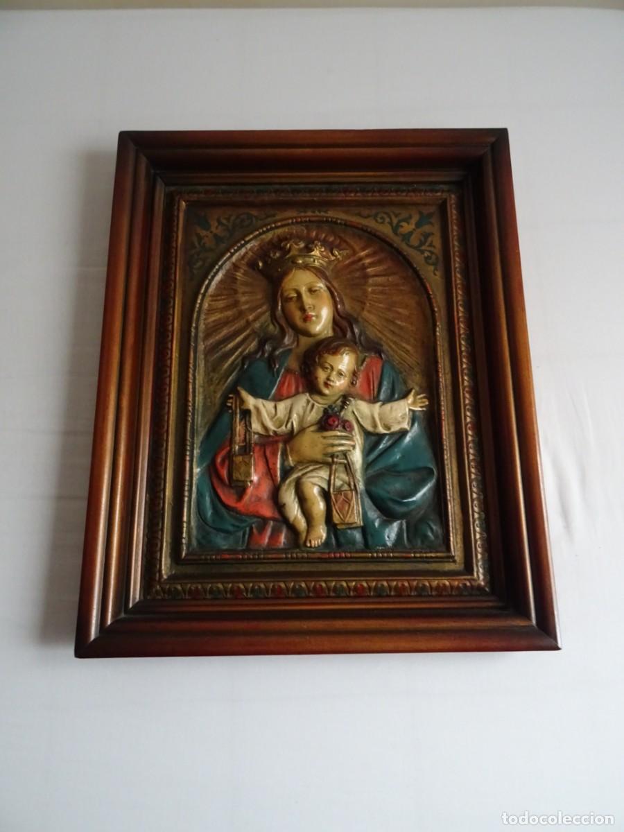 Antig&uuml;edades: Retablo antiguo de la vigen del Carmen - Foto 7