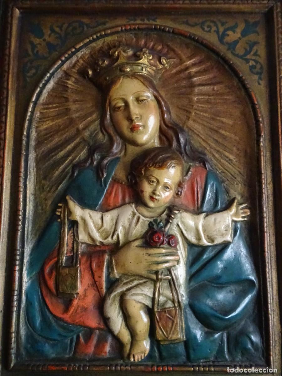 Antig&uuml;edades: Retablo antiguo de la vigen del Carmen - Foto 8
