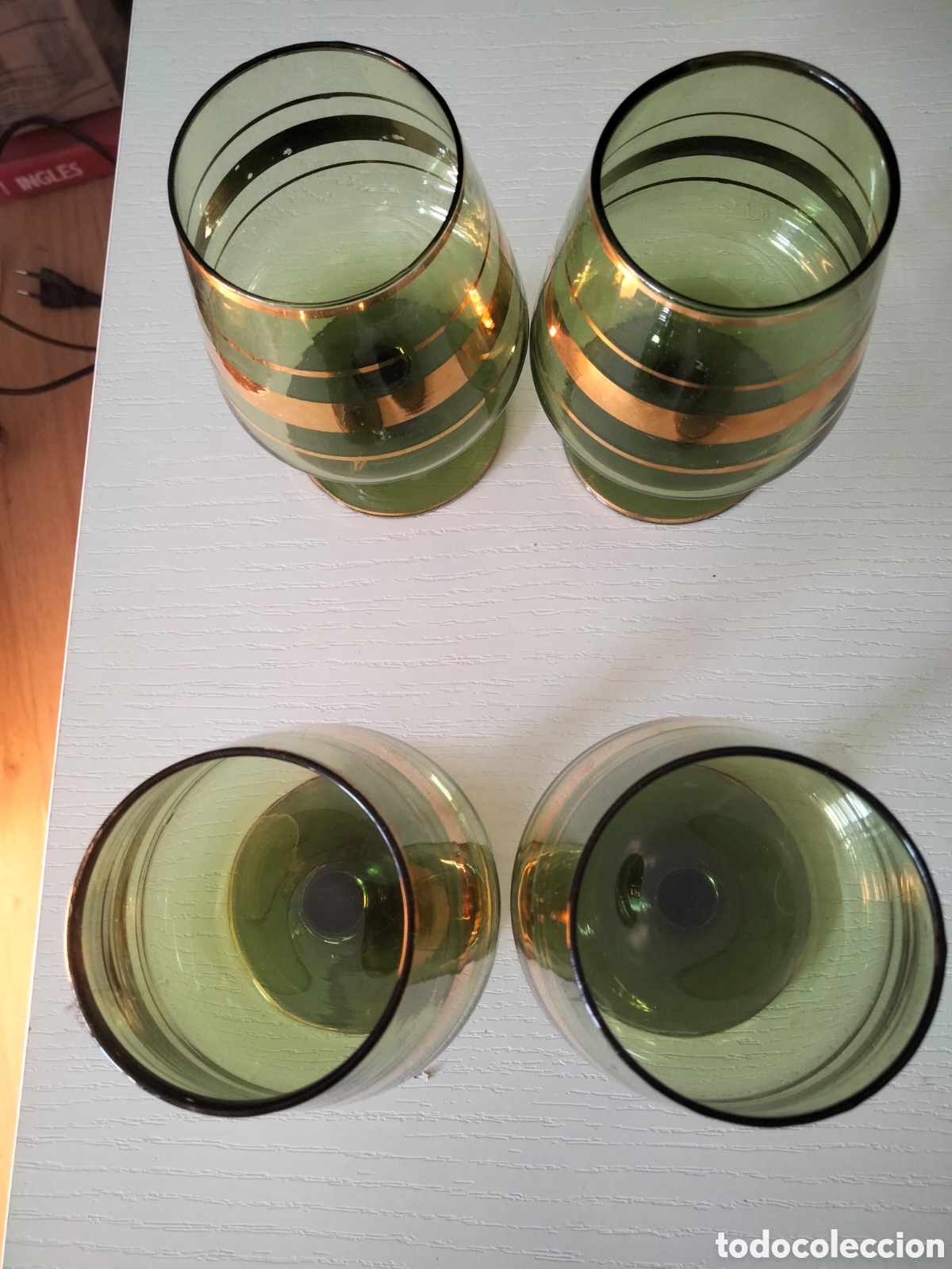 Antig&uuml;edades: Set 4 copas licor antiguas - Foto 3