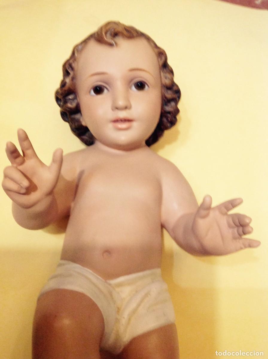 Antig&uuml;edades: Ni&ntilde;o Jes&uacute;s De Olot Medida 37CM - Foto 3