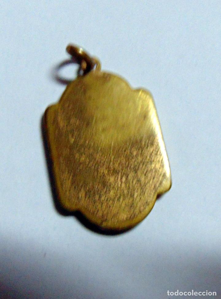 Antig&uuml;edades: ANTIGUA MEDALLA ESMALTE, CORAZON DE JESUS , 2 CM - Foto 2