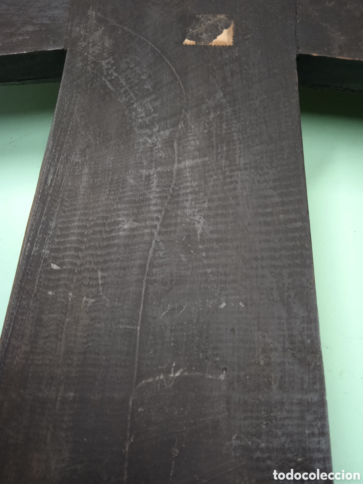 Antig&uuml;edades: Crucifijo de madera 45cm - Foto 19