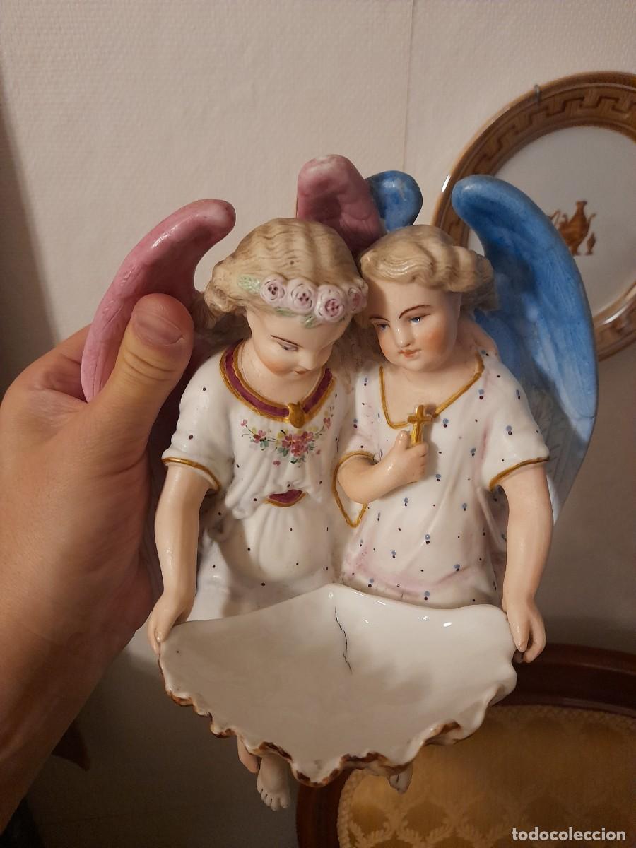 Antig&uuml;edades: Benditera de biscuit - Foto 4