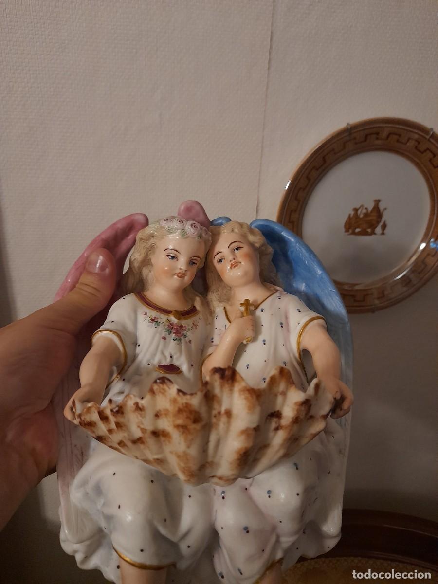 Antig&uuml;edades: Benditera de biscuit - Foto 5