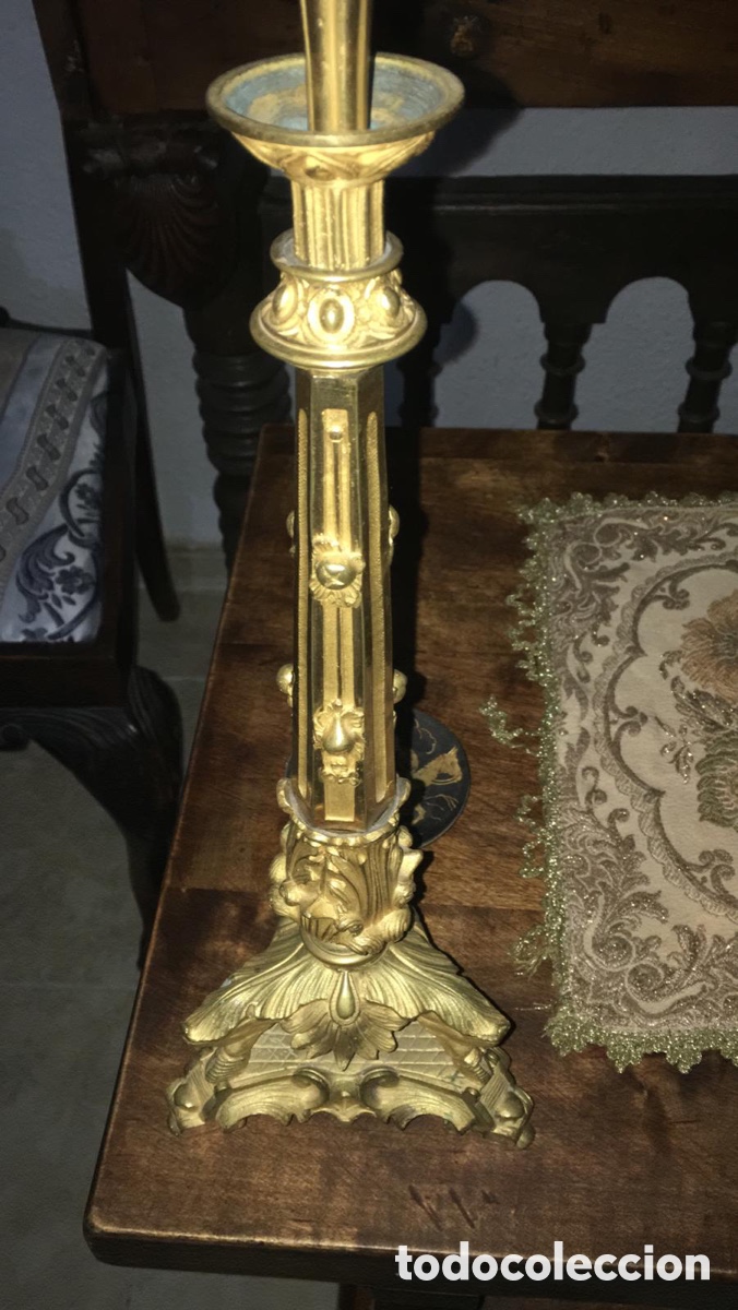Antig&uuml;edades: Candelabro imperio de bronce. - Foto 4