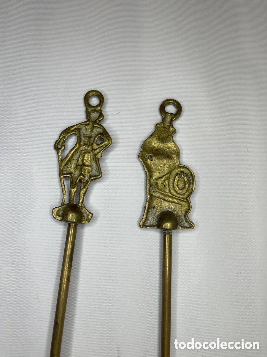 Antig&uuml;edades: ATIZADORES DE CHIMENEA BRONCE - Foto 6