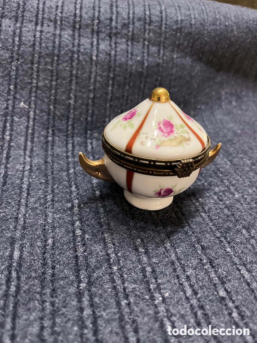 Antig&uuml;edades: Caja porcelana y pan de oro - Foto 2