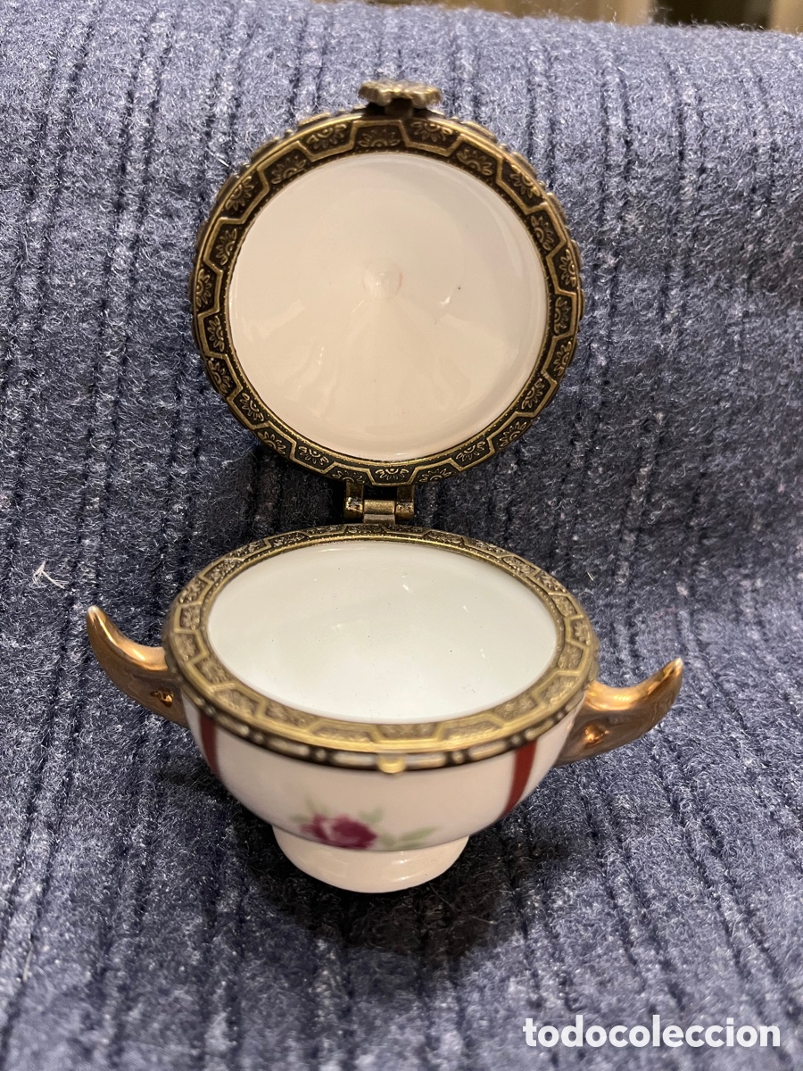 Antig&uuml;edades: Caja porcelana y pan de oro - Foto 4