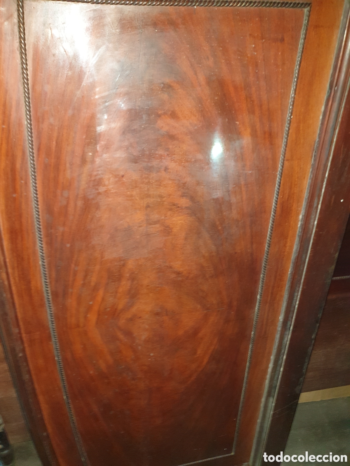 Antig&uuml;edades: CABEZAL CAMA MADERA CAOBA - Foto 4