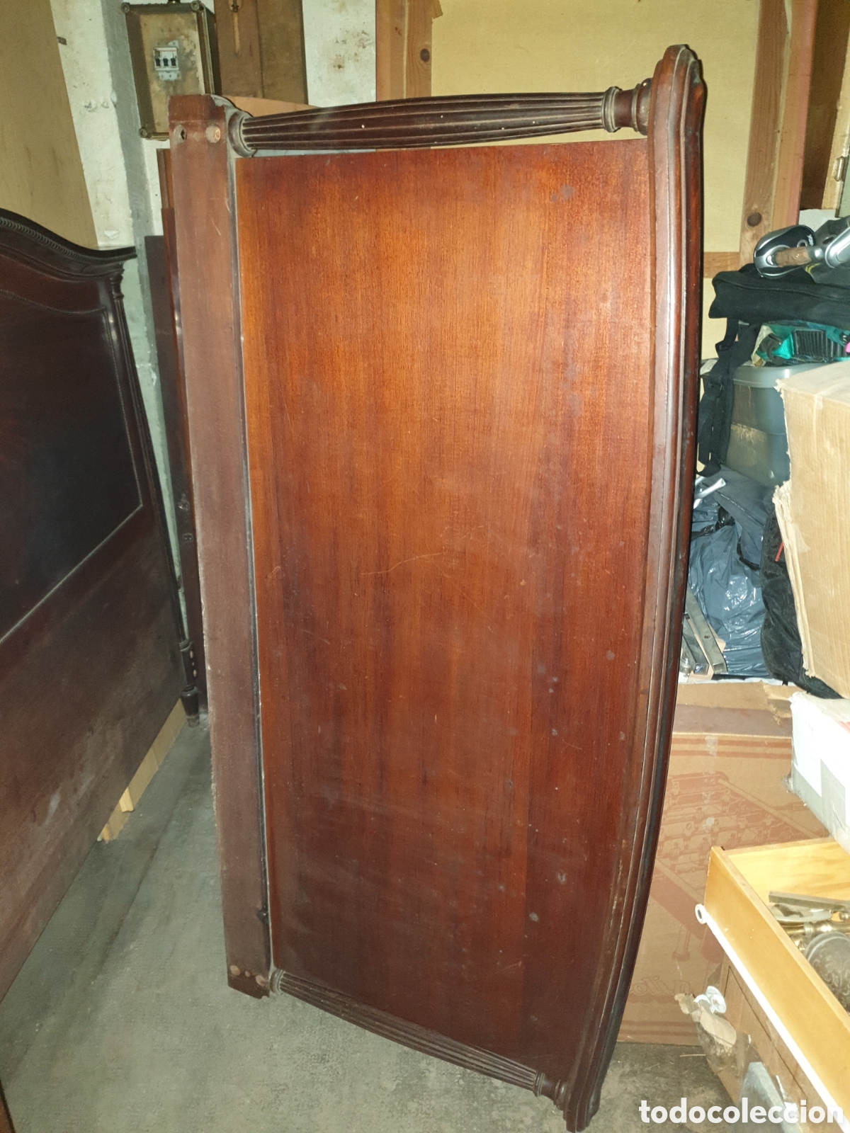 Antig&uuml;edades: CABEZAL CAMA MADERA CAOBA - Foto 5