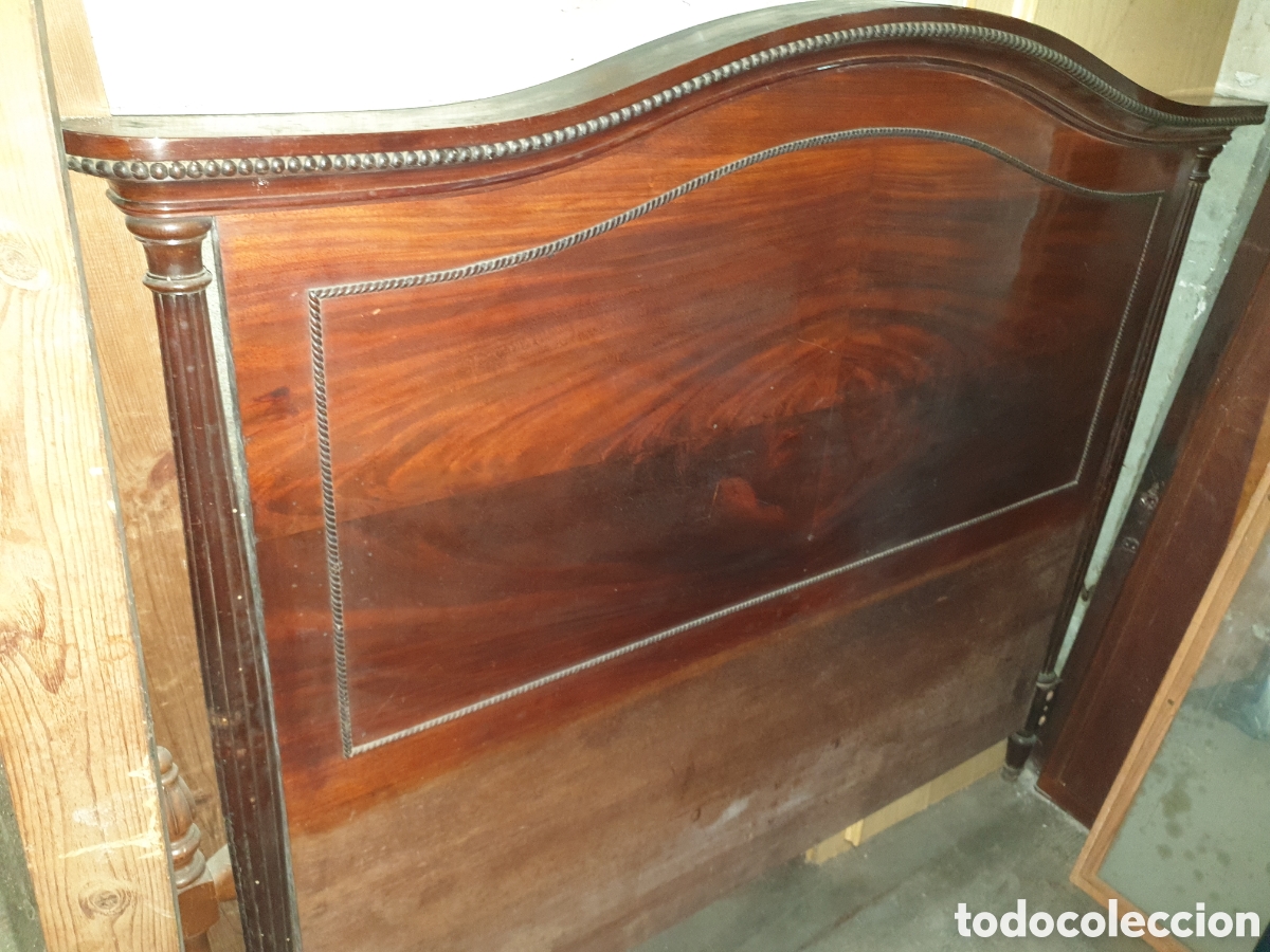 Antig&uuml;edades: CABEZAL CAMA MADERA CAOBA - Foto 6