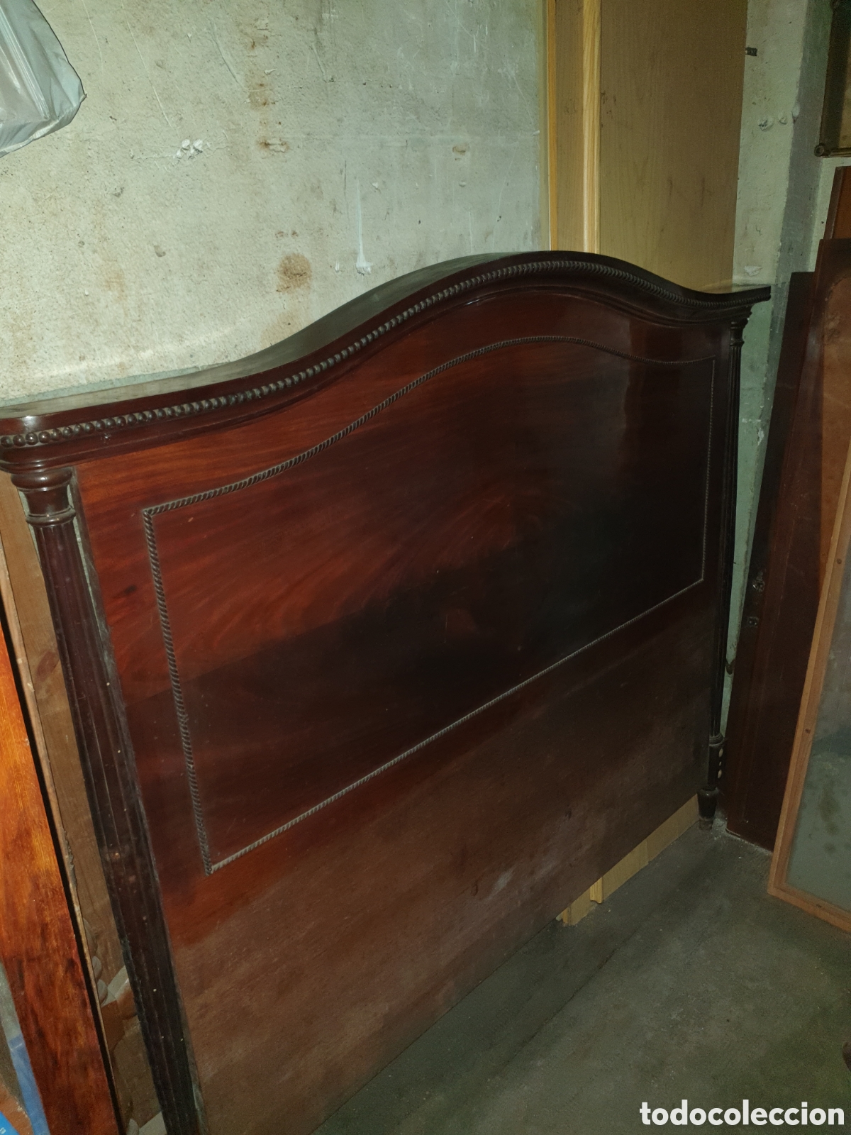 Antig&uuml;edades: CABEZAL CAMA MADERA CAOBA - Foto 7