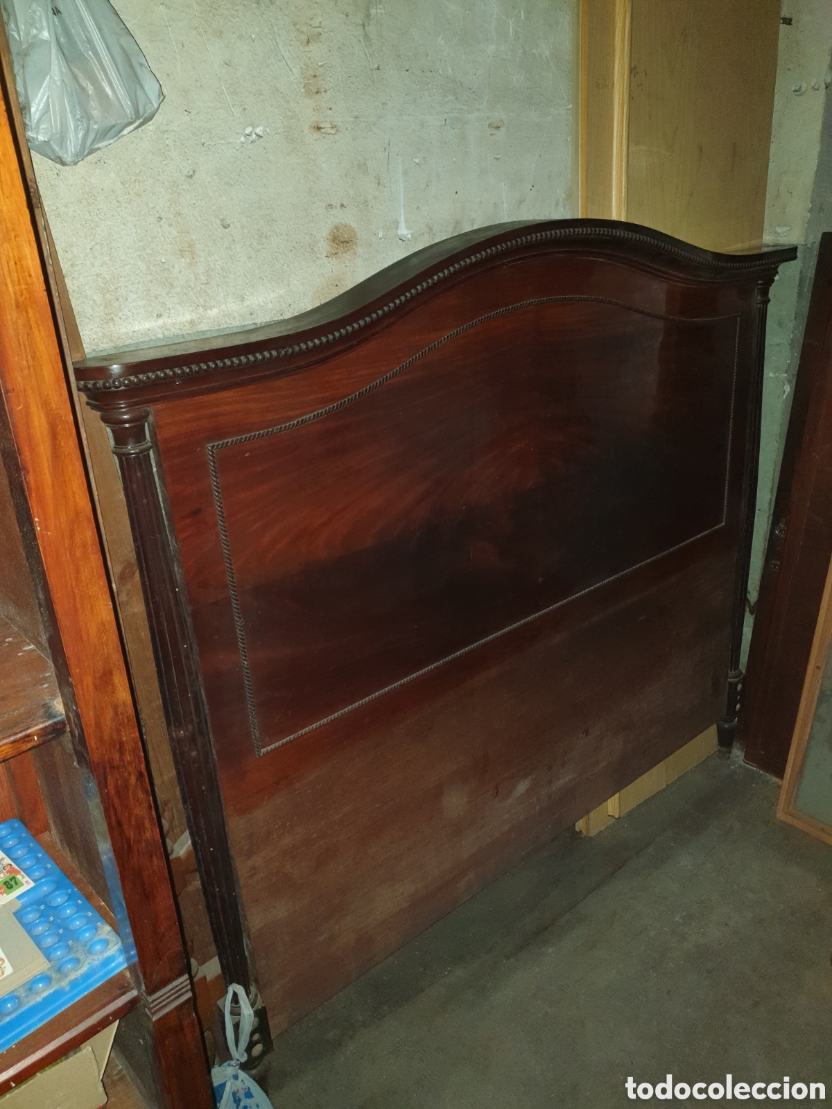 Antig&uuml;edades: CABEZAL CAMA MADERA CAOBA - Foto 8
