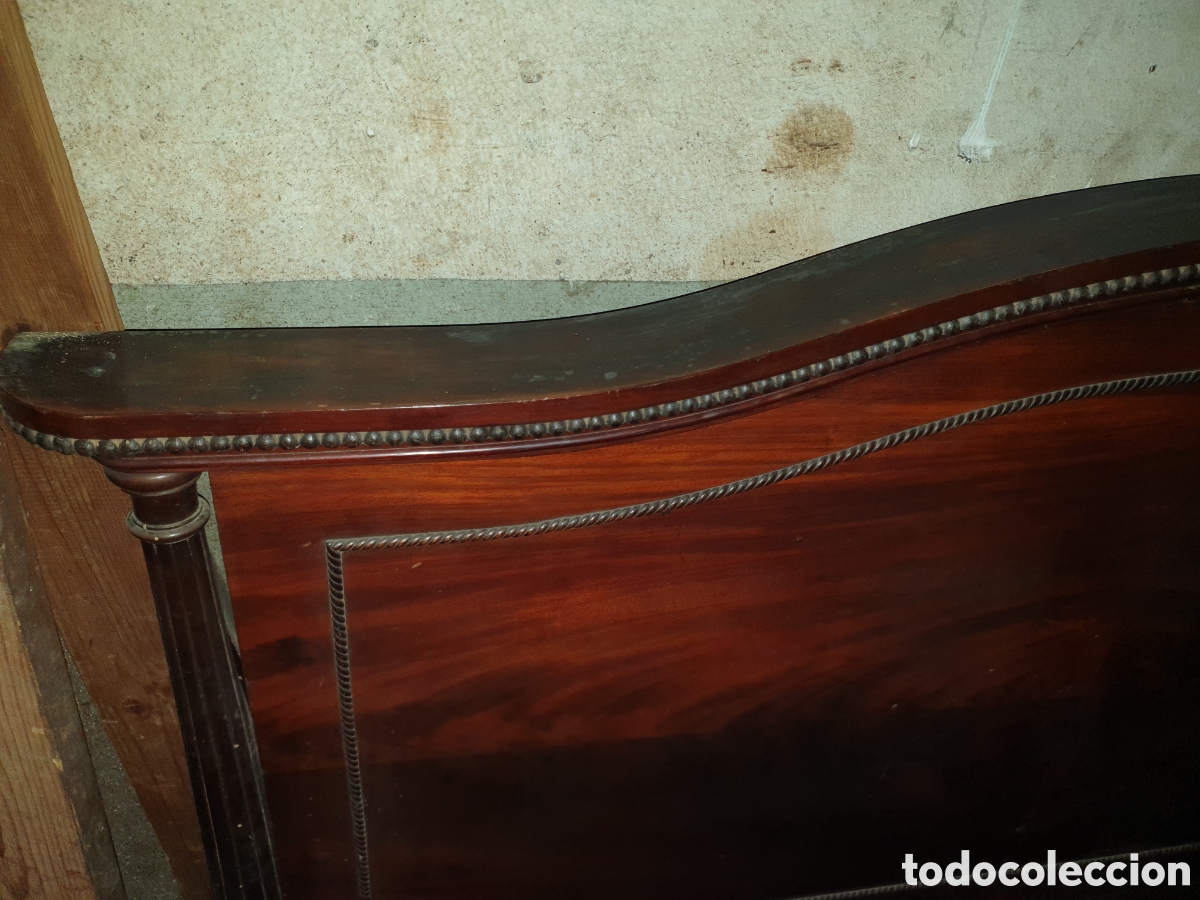 Antig&uuml;edades: CABEZAL CAMA MADERA CAOBA - Foto 11