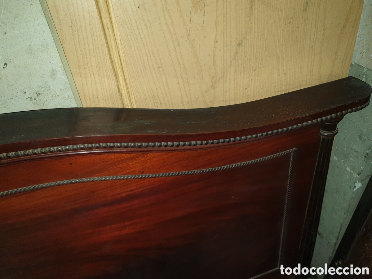 Antig&uuml;edades: CABEZAL CAMA MADERA CAOBA - Foto 12