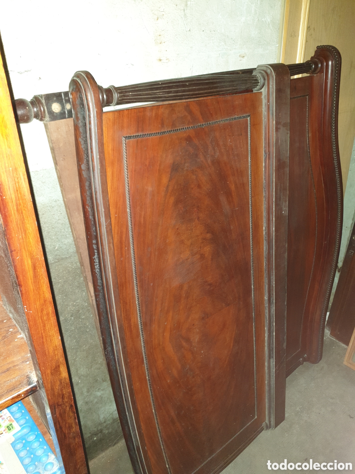 Antig&uuml;edades: CABEZAL CAMA MADERA CAOBA - Foto 16