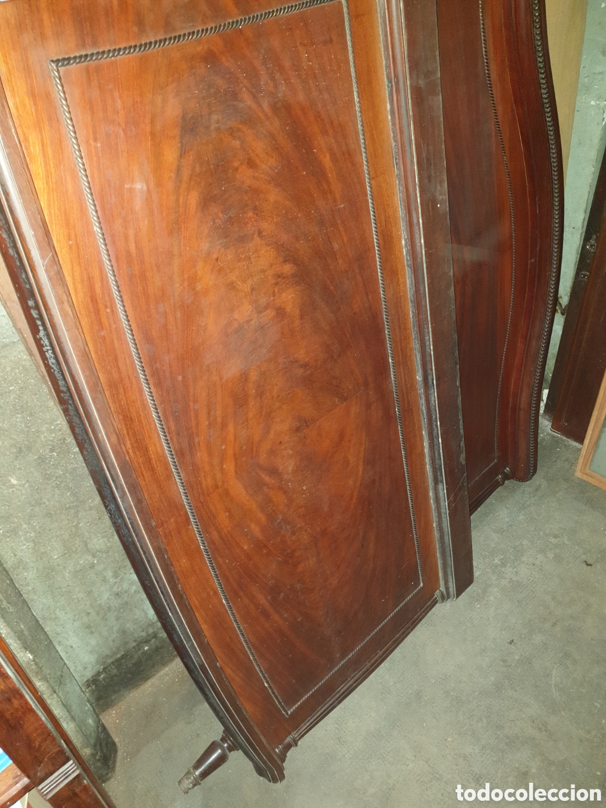 Antig&uuml;edades: CABEZAL CAMA MADERA CAOBA - Foto 17