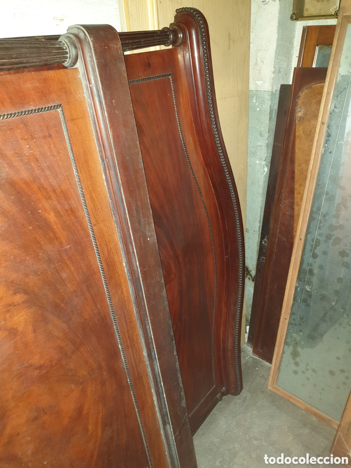 Antig&uuml;edades: CABEZAL CAMA MADERA CAOBA - Foto 18