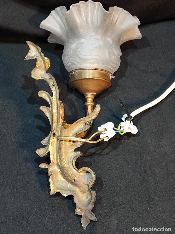 Antig&uuml;edades: INTERESANTE APLIQUE ,LUZ, DE PARED ROCOCO - Foto 5