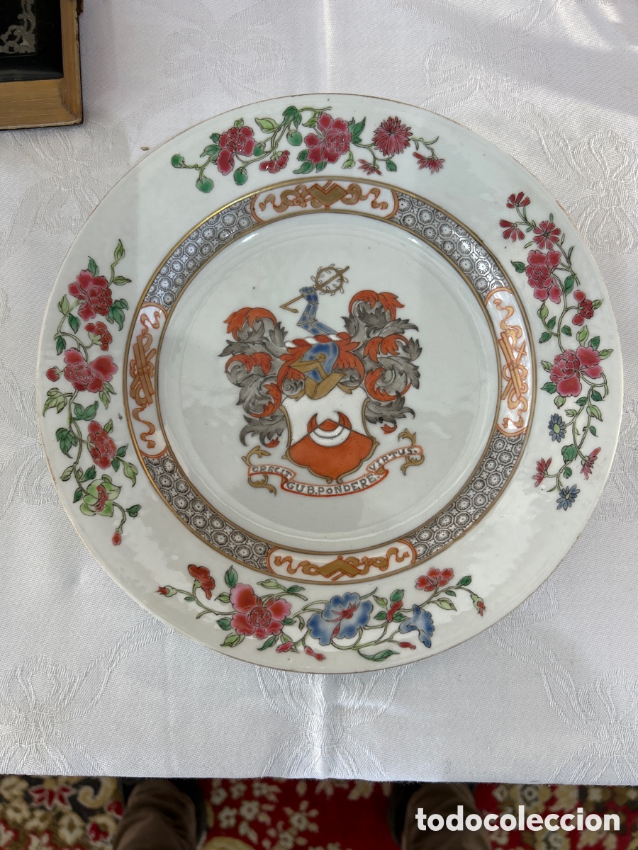 Antig&uuml;edades: Antiguo plato de compa&ntilde;&iacute;a de indias - Foto 1