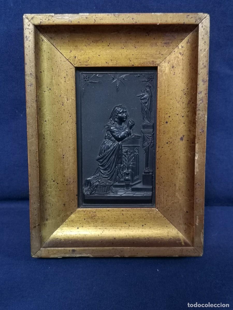 Antig&uuml;edades: MINIATURA RELIGIOSA EN EBONITA - Foto 2
