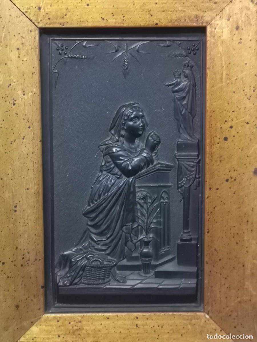 Antig&uuml;edades: MINIATURA RELIGIOSA EN EBONITA - Foto 3