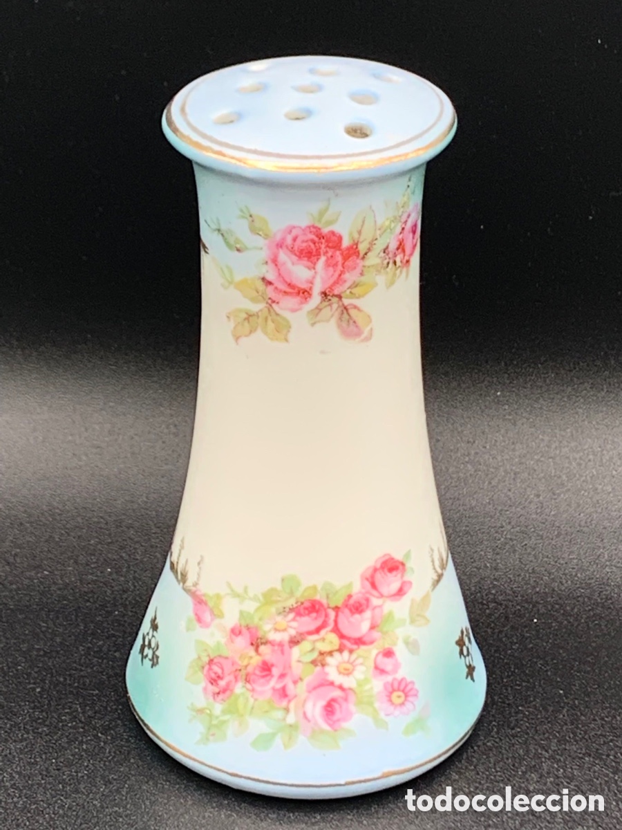 Oggetti Antichi: Bonito alfilitero antiguo de porcelana para colocar alfileres de sombrero o pelo.