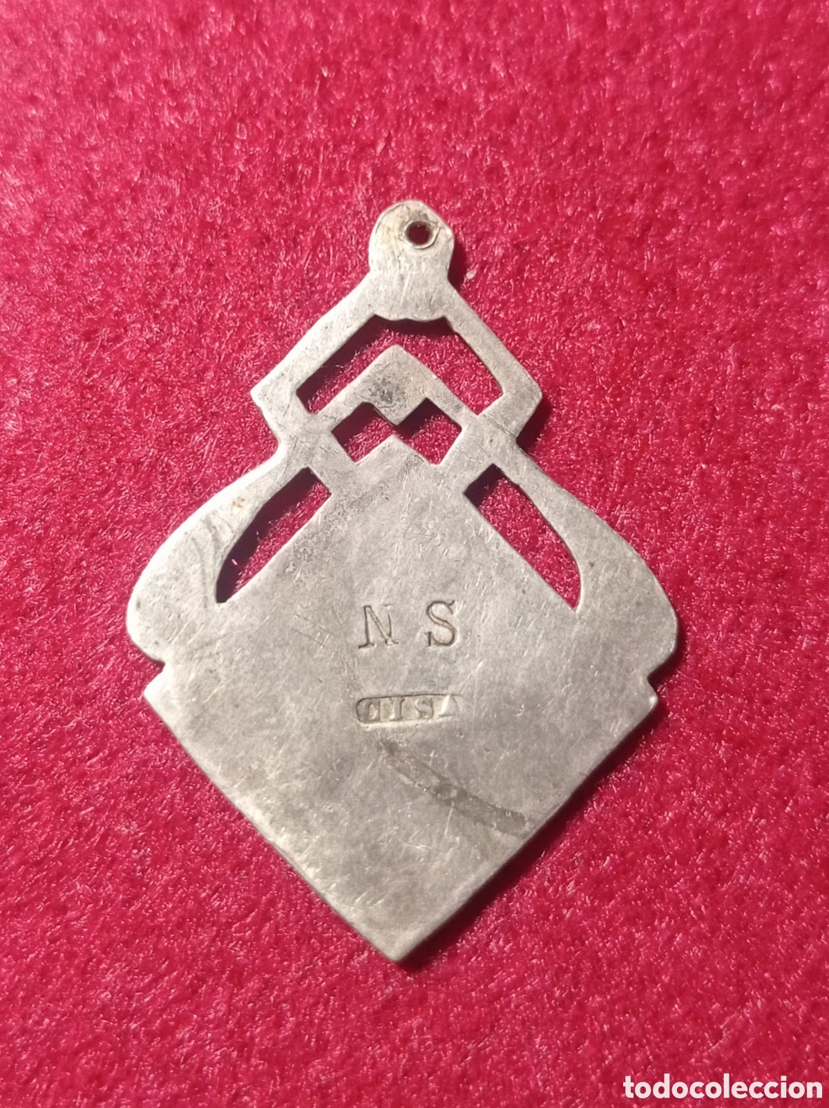 Antig&uuml;edades: ⚜️ANTIGUA MEDALLA DE PLATA DE LA VIRGEN - Foto 2