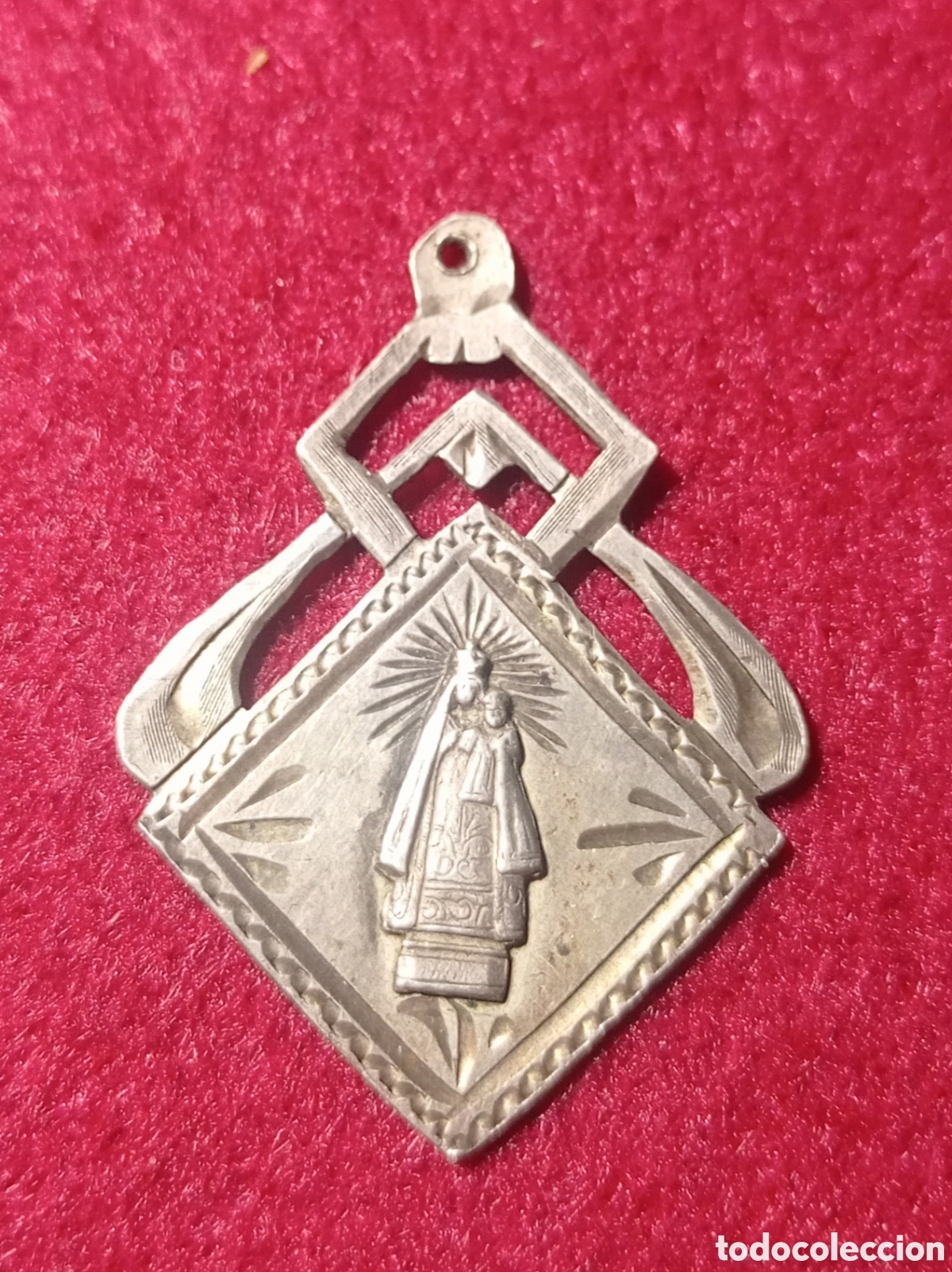 Antig&uuml;edades: ⚜️ANTIGUA MEDALLA DE PLATA DE LA VIRGEN - Foto 1