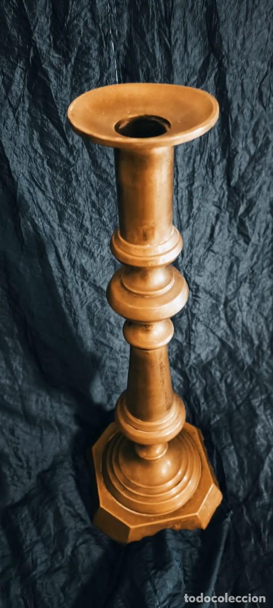 Antig&uuml;edades: CANDELABRO DE BRONCE SIGLO XIX. - Foto 3