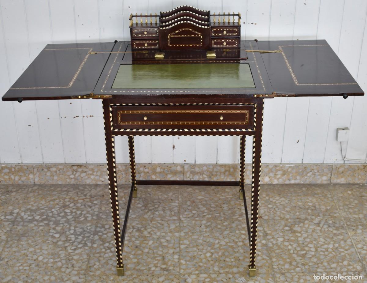 Antig&uuml;edades: MESA ESCRITORIO DE TARACEA - Foto 6